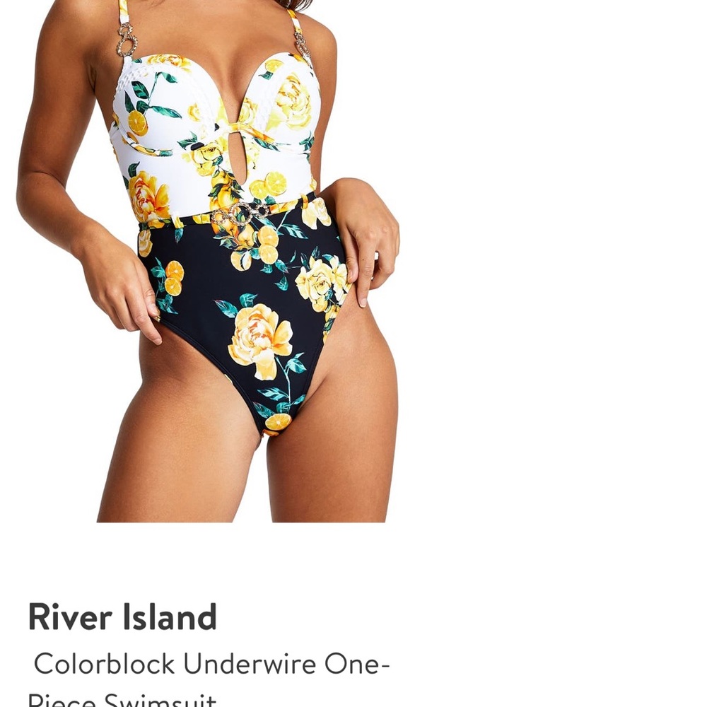 RIVER ISLAND Colorblock Underwire One piece swimsuit